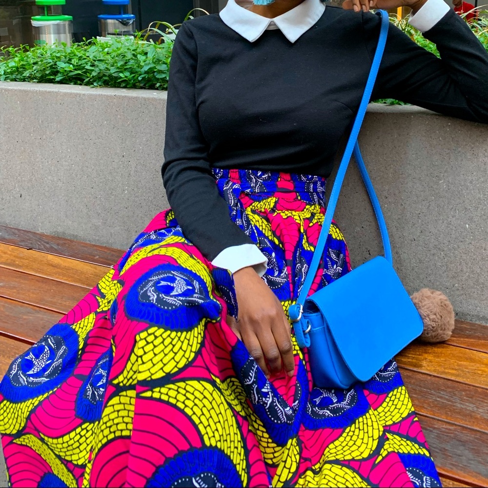 African print skirt